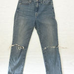 Madewell  High Rise Distressed Slim Crop Boy Jeans Size 27 Photo 0