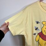 Disney ✨ Winnie the Pooh Yellow Cross Stitch Bumble Bee Shirt Large Photo 4