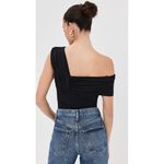 AGOLDE NWT  Black Etienne Ruched Bodysuit Size Small Photo 3