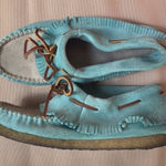 EastLand  Casio Fringe Moccasin Booties Blue‎ 7.5 Photo 0