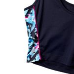 Madewell  Tankini Swimsuit Womens Small Black Floral Print Crop Top Bottom BNWT Photo 10