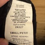 ABS Allen Schwartz Allen Schwartz Size Small One Shoulder Sleeve Mesh Shimmery Black Formal Gown Photo 14