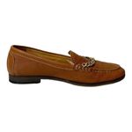 Sandro Brown Saddle Leather Chain Detail Loafers Size US 6 Photo 1