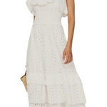 Slate + Willow  Eyelet White Midi Dress Photo 0