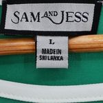 Sam and Jess Green Bell Sleeve Top Womens Holiday Christmas Boho Party Size L Size L Photo 1