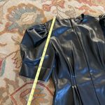 ZARA  Black Faux Leather Midi Dress Photo 4