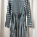 SheIn Light Blue & White Striped Dress With Pockets Casual Sundress Size Medium Photo 2