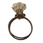 3 Inch Novelty Wedding Ring Decoration Faux Diamond Silver Photo 0