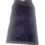 Hache Navy Sleeveless Dress with Ruffle Trim Size 8 Black Size M Photo 0