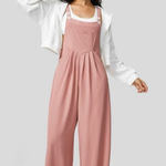 Halara  Adjustable Strap Plicated Waffle Overalls Jumpsuit Photo 0
