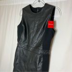 Spanx Luxe Black Leather-Like Comb Fit Midi Dress NWT Medium Photo 1