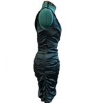 Elie Tahari  Jewel Green Satin Mini Dress Photo 5