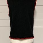 Signatures by Northern Isles Hand Embroidered Christmas Sweater Vest Black Size M Photo 4