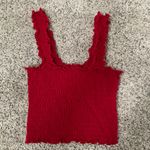 Hollister ruched red cropped tank Photo 0