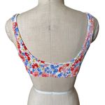 L*SPACE Izzie Smocked Bikini Top in Bright Floral Print Size Large Photo 4
