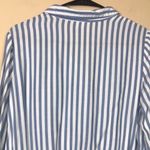 BeachLunchLounge  Women’s Striped Split Neck Button-Up Tie 7/8 Sleeve Shirt Photo 7