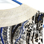 Saint Tropez West  size small linen v neck sleeveless blouse top‎ shirt paisley Photo 2