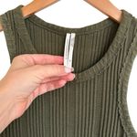 Anthropologie By  Robin Ribbed Tank Top Olive Green Ribbed S Photo 3