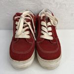 Candie's Y2K Candie’s 6 Red Platform Chunky Heel Sneakers Shoes Suede Grunge Punk Retro Photo 4