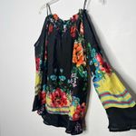 Johnny Was  cold shoulder floral blouse size medium Photo 2