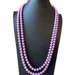 Purple Lavender Vintage Beaded Long Length Necklace Photo 0