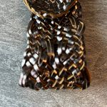 Gap Woven Braided Faux Leather Belt Women's Medium M Brown Antique Metal Buckle Photo 5