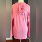 Life is Good Pink Long Sleeve Beach Pool Graphic Long Sleeve Hooded Tee Photo 2