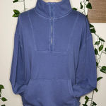 Old Navy  Blue Quarter Zip Crewneck Front Pocket Photo 0