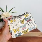 Coach NWT Corner Zip Wristlet With Butterfly Print Photo 1
