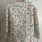 Lands’ End Quilted Floral Sweatshirt Size‎ Medium White Photo 2