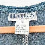 VTG HAIKS Womens Denim Maxi Dress XL Nautical Lighthouse Painted 90s Coastal Blue Size undefined Photo 4