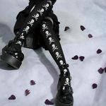 Skull Print Thigh High‎ Socks, Cosplay Over The Knee Socks, Women
One Size Black Photo 6