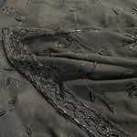 Scala  Black Sheer Floral Blouse Photo 9