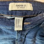 Forever 21  Denim Mini Skirt Distressed Ripped Frayed Hem Dark Wash Size‎ 28 Photo 2