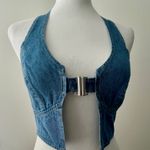 SheIn NWOT Stylish denim halter top perfect for casual outings. Photo 2
