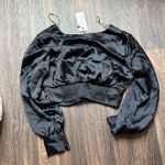 Dynamite  V Neck Satin Blouse Photo 2