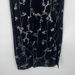 Vtg Y2 Eve Adams Midi Dress Sz M Holiday Gala Metallic Glitter Formal Floral Black Size M Photo 8
