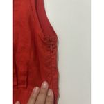 Cynthia Rowley Women's Red Linen Sleeveless dress size 8 Tomato Girl Patriotic Photo 2