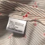 Gianni Bini Pinstripe Floral Print Sun Dress Sleeveless Button Front Cream Small Photo 7