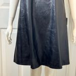 LOVE • KUZA Gothic Elegant Black Faux Leather Dress Size Medium Photo 5