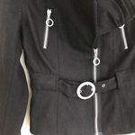 Me Jane  Black Wool blend zip Crop Jacket S Photo 3