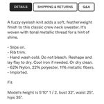 Vince Women’s Metallic Lurex Soft Eyelash Pullover Obsidian Black Sweater MEDIUM Photo 10