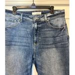 KanCan Mid Rise Straight Leg Jeans Size 13/30 Dark Wash Stretch Denim Frayed Hem Blue Photo 1