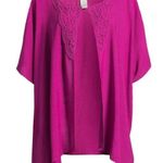 NWT The Pioneer Woman Crochet Front Detailed Ruana, Shawl, Cardigan OS Pink Size undefined Photo 0