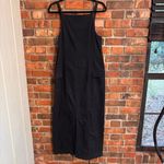 EXPRESS womens vintage cargo overall midi dress black 3/4 Photo 4