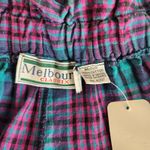 American Vintage Vintage 90s Melbourne Classix Teal Purple Plaid Paperbag High Waisted Shorts S M Photo 7