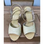 Joie  Calan Raffia Ankle-Strap Sandals Natural Tan Leather Size 6 NWOB Comfy Heel Photo 4