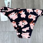 The Bikini Lab  Women's Black/Pink Feline Fine Reversible Bikini Swim Bottom sz M Photo 3