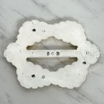 Vintage Metallic Gold Plastic Scarf Slide Shirt Tie Bar Belt Buckle Photo 2