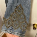White House | Black Market NWOT WH BM Sz: 6 Mid-Rise Everyday Soft Denim Embroidered and gold beaded Hem Photo 3